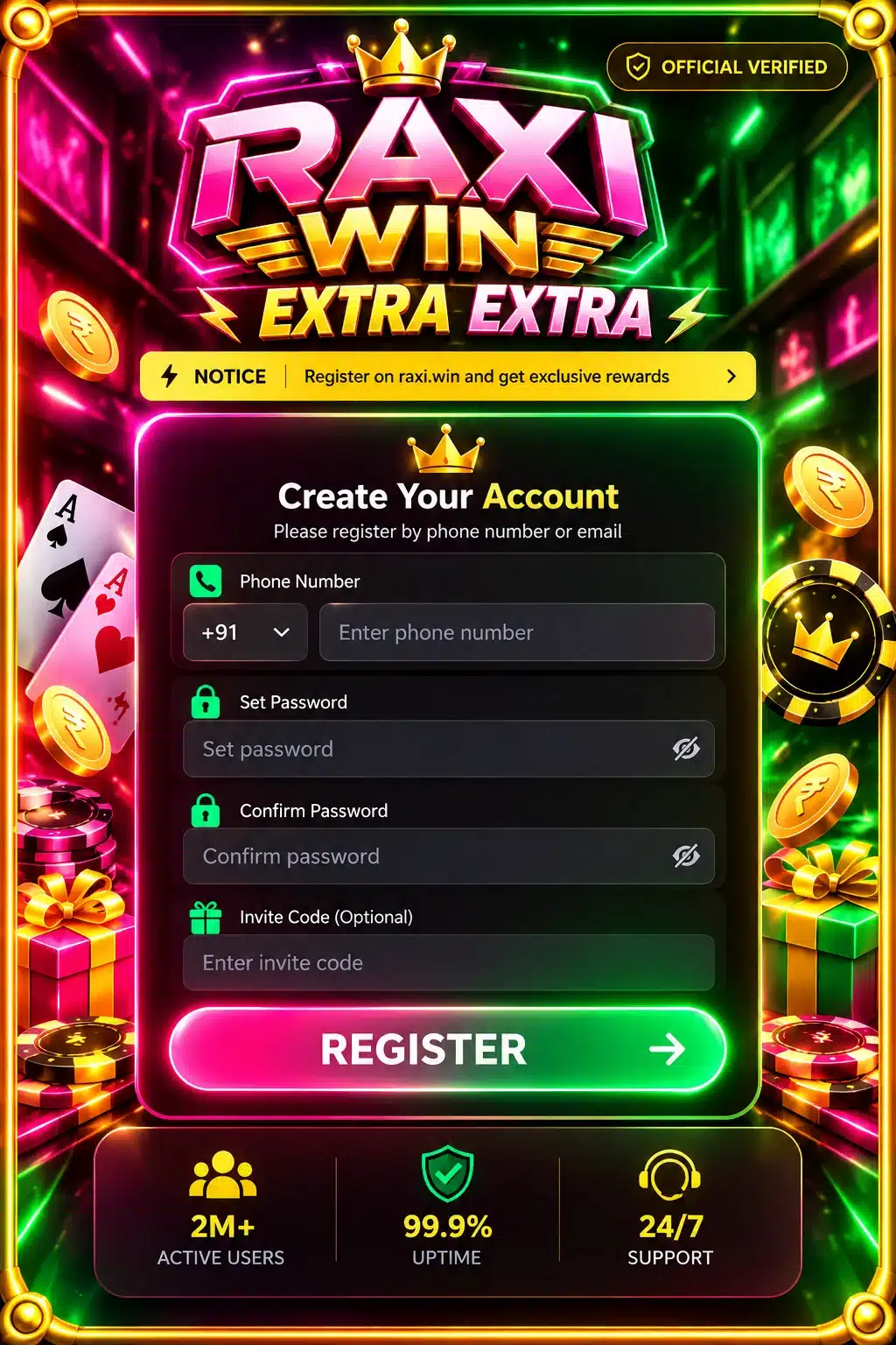 Raxi Win Register RaxiWin Register account creation